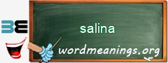 WordMeaning blackboard for salina